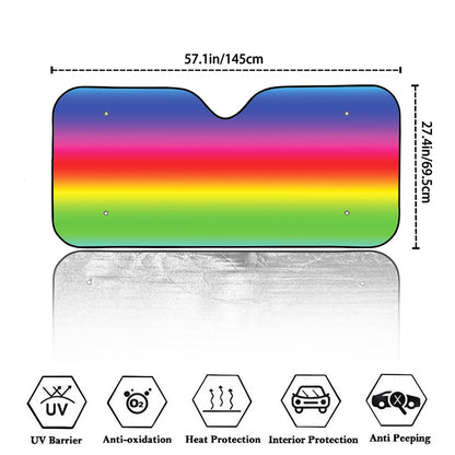 Rainbow Print Car Windshield Sun Shade