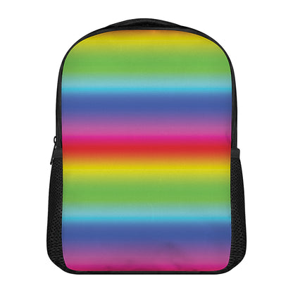 Rainbow Print Casual Backpack
