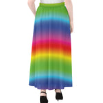Rainbow Print Chiffon Maxi Skirt