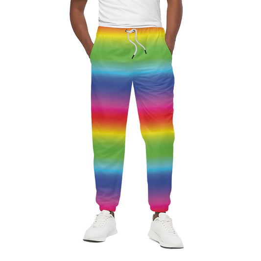 Rainbow Print Cotton Pants