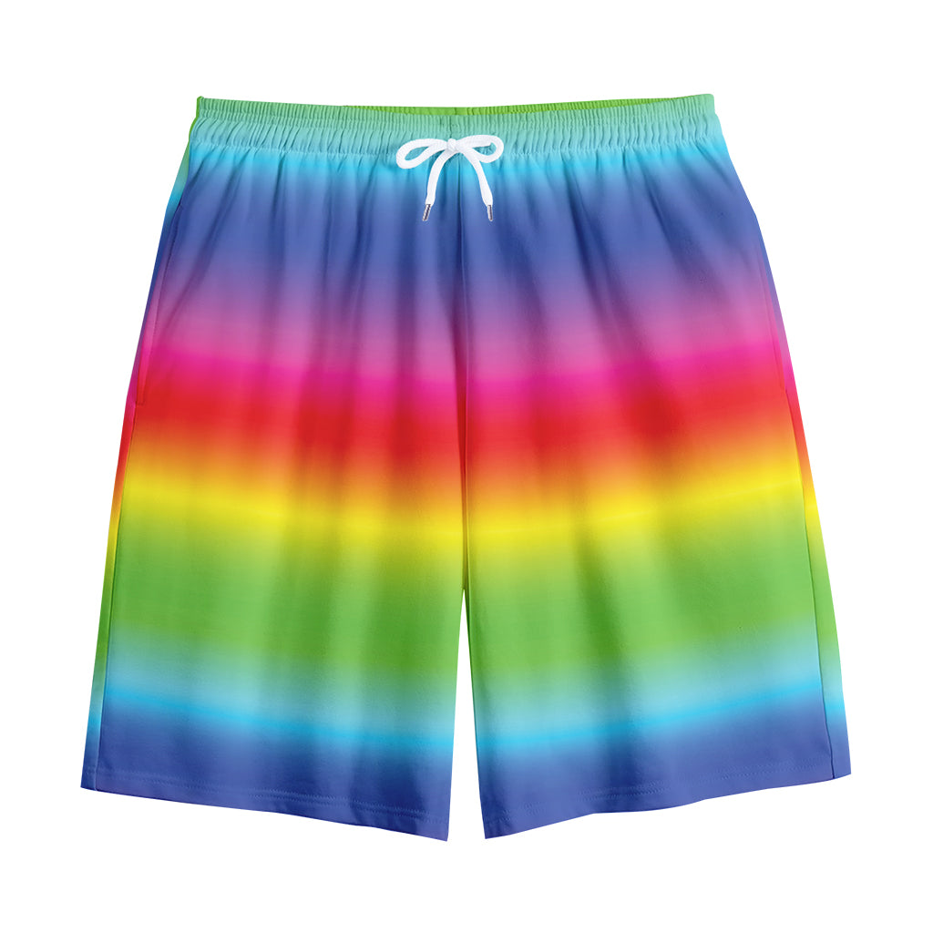 Rainbow Print Cotton Shorts