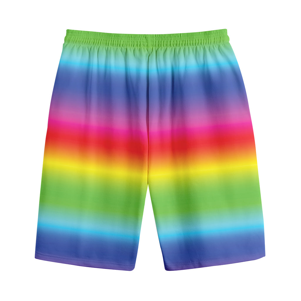 Rainbow Print Cotton Shorts