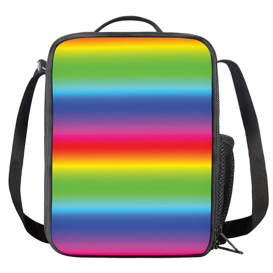 Rainbow Print Crossbody Lunch Bag