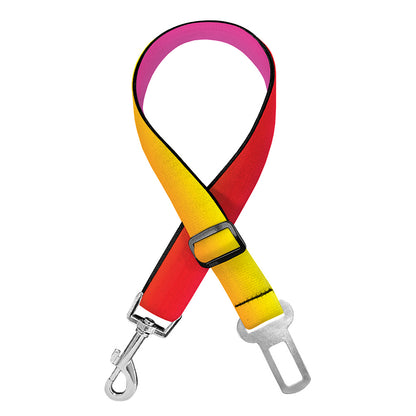 Rainbow Print Dog Seat Belt