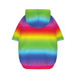 Rainbow Print Dog Zip Up Hoodie