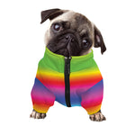 Rainbow Print Dog Zip Up Jacket