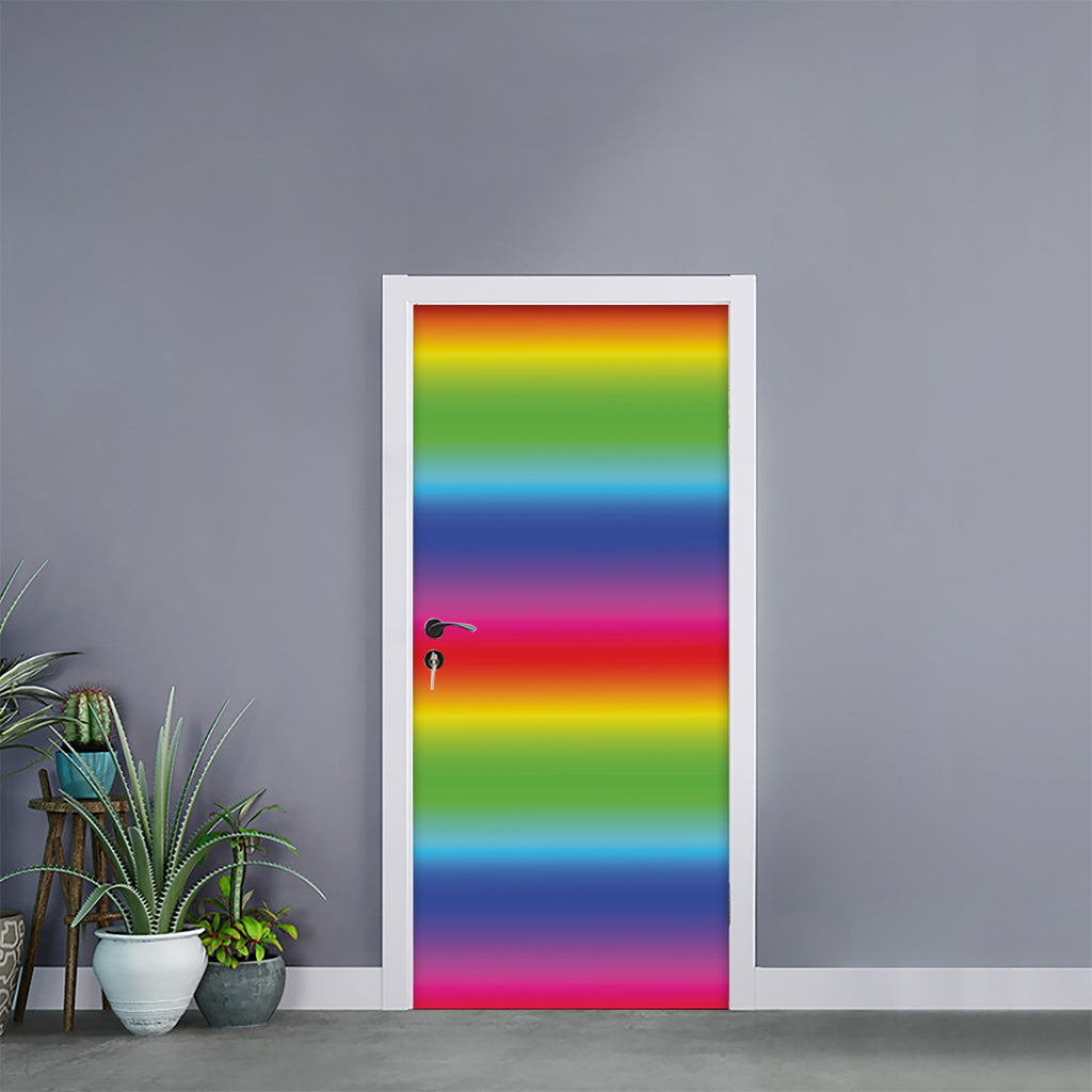 Rainbow Print Door Sticker