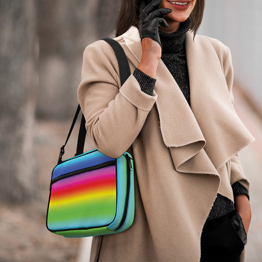 Rainbow Print Double Strap Bible Bag