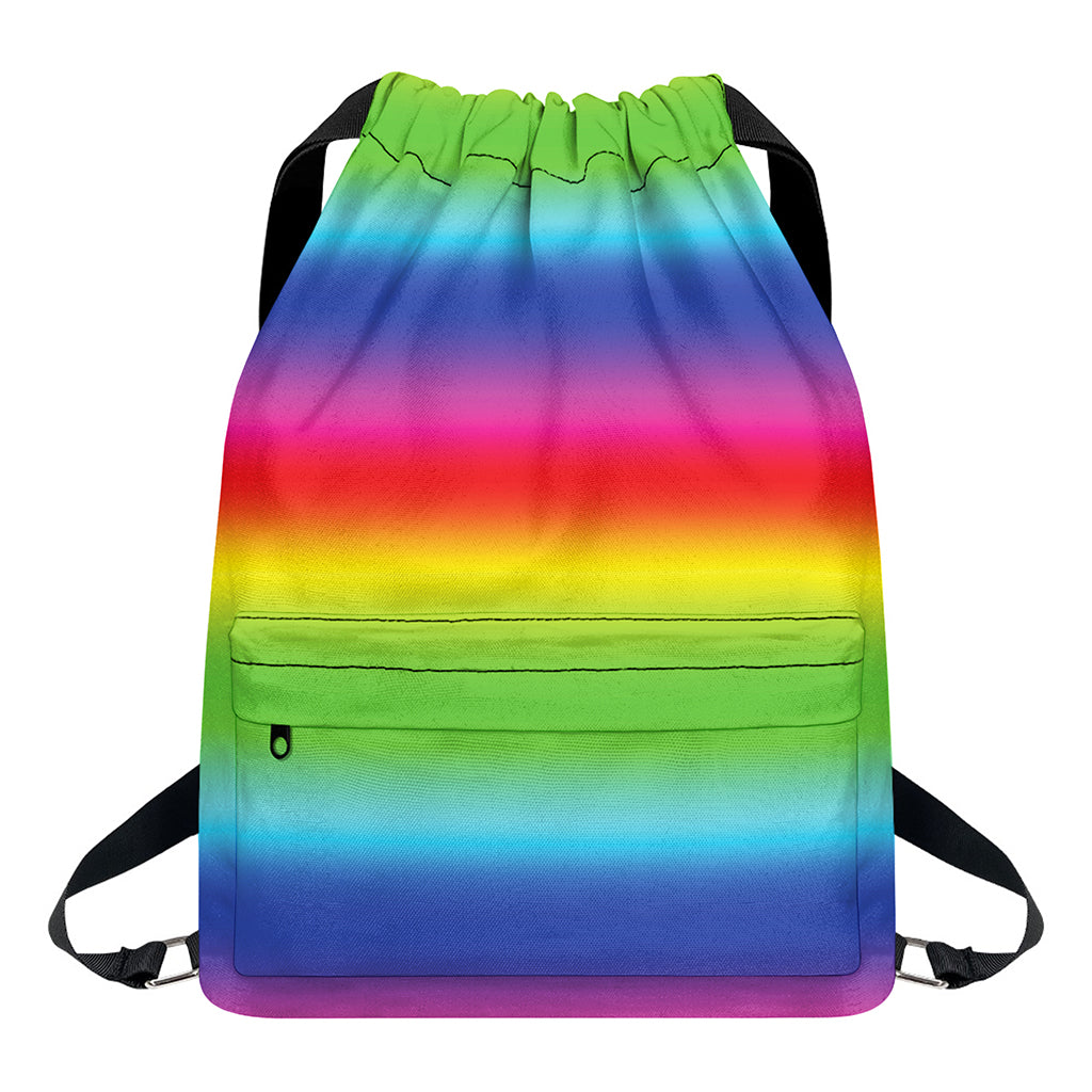 Rainbow Print Drawstring Backpack