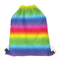 Rainbow Print Drawstring Bag