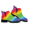 Rainbow Print Flat Ankle Boots