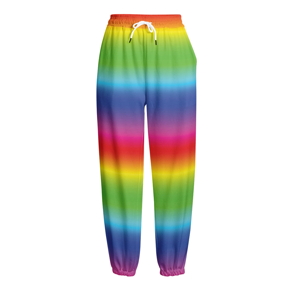 Rainbow Print Fleece Lined Knit Pants