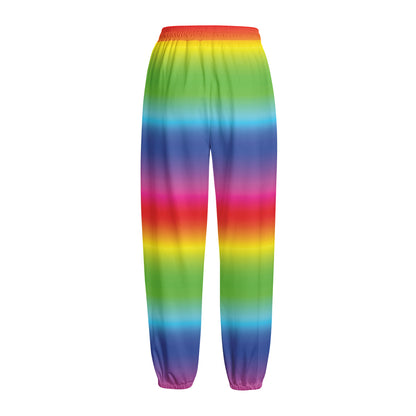 Rainbow Print Fleece Lined Knit Pants