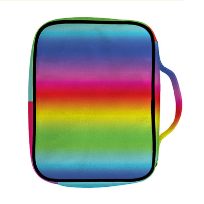 Rainbow Print Front Pocket Bible Bag