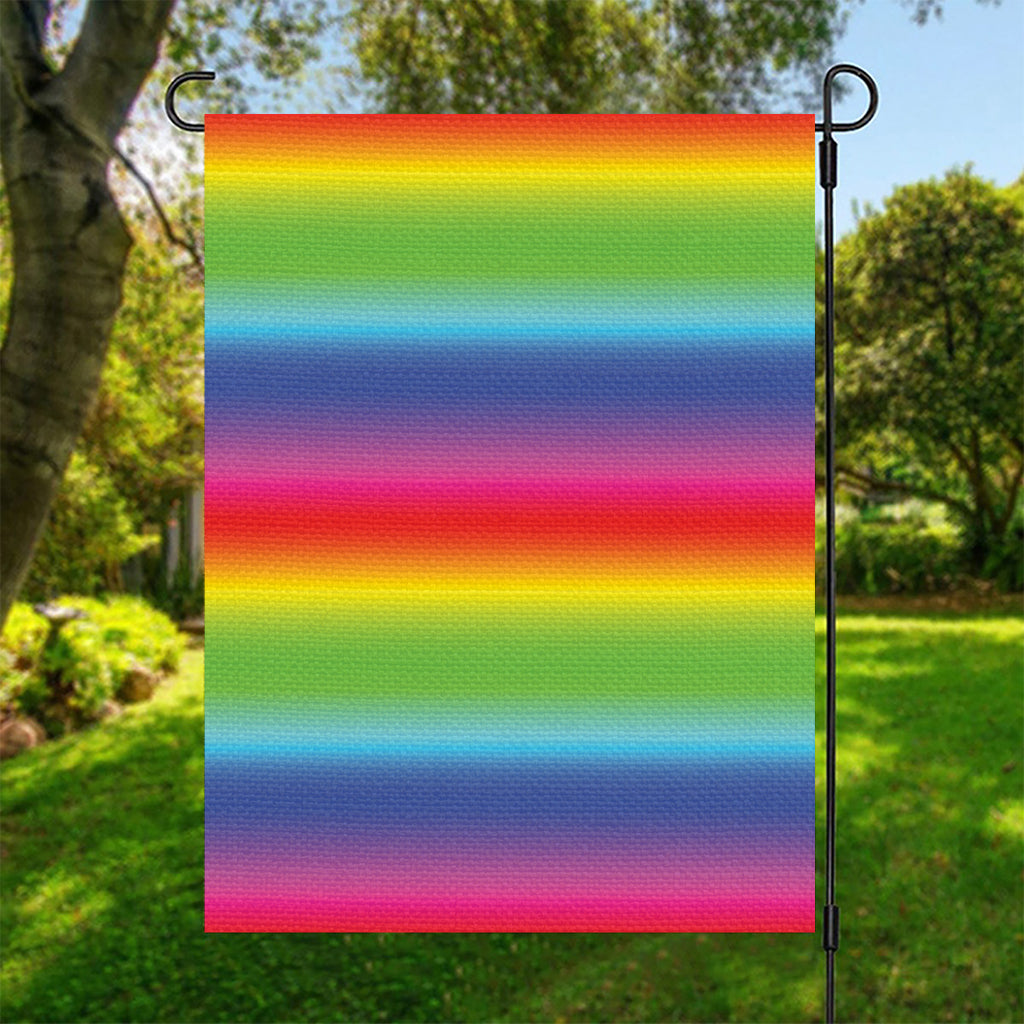 Rainbow Print Garden Flag