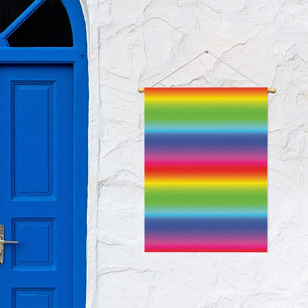 Rainbow Print Garden Flag