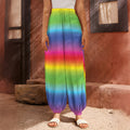 Rainbow Print Harem Pants