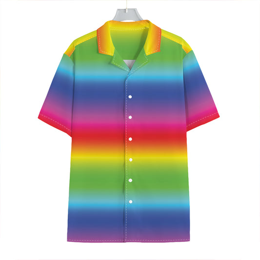 Rainbow Print Hawaiian Shirt