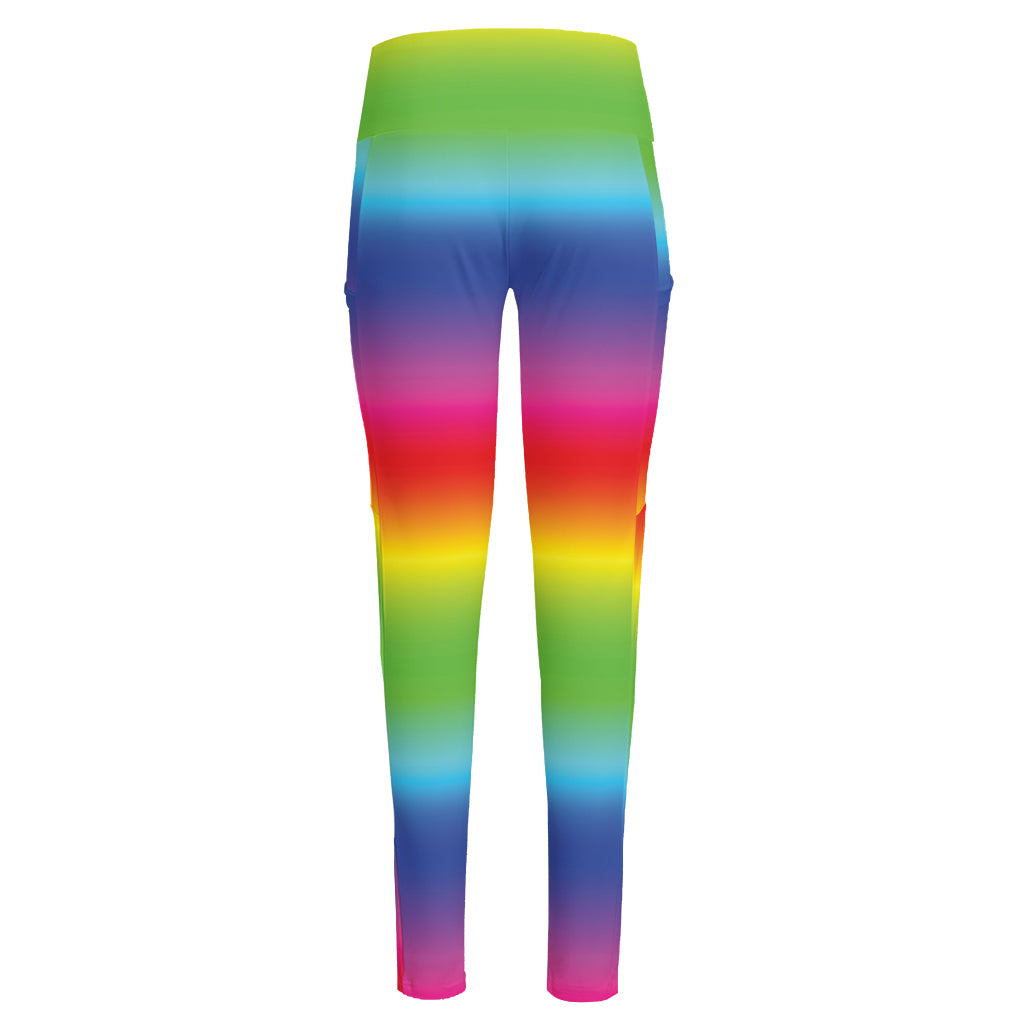 Rainbow Print High-Waisted Pocket Leggings