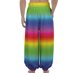 Rainbow Print Lantern Pants