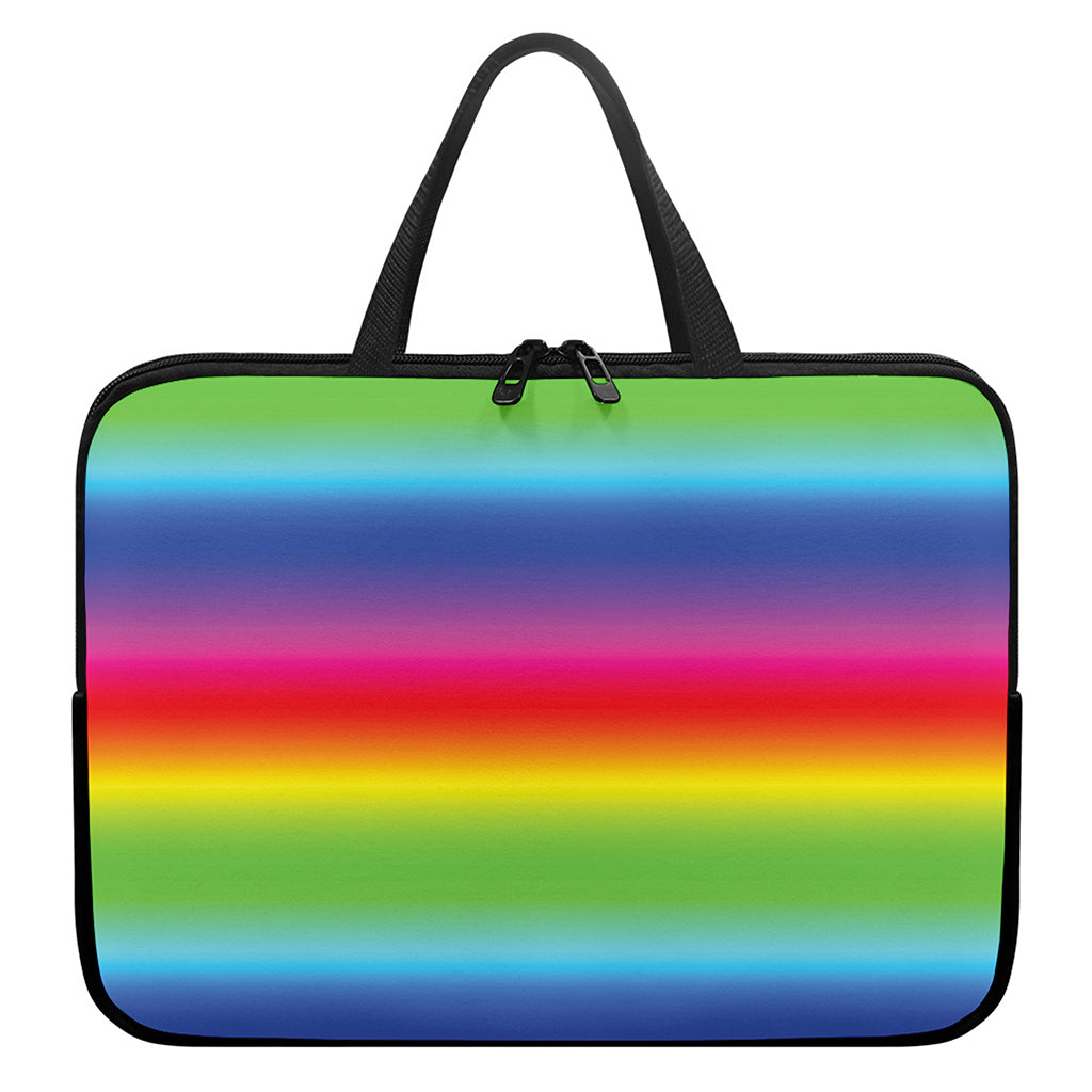 Rainbow Print Laptop Sleeve With Handle