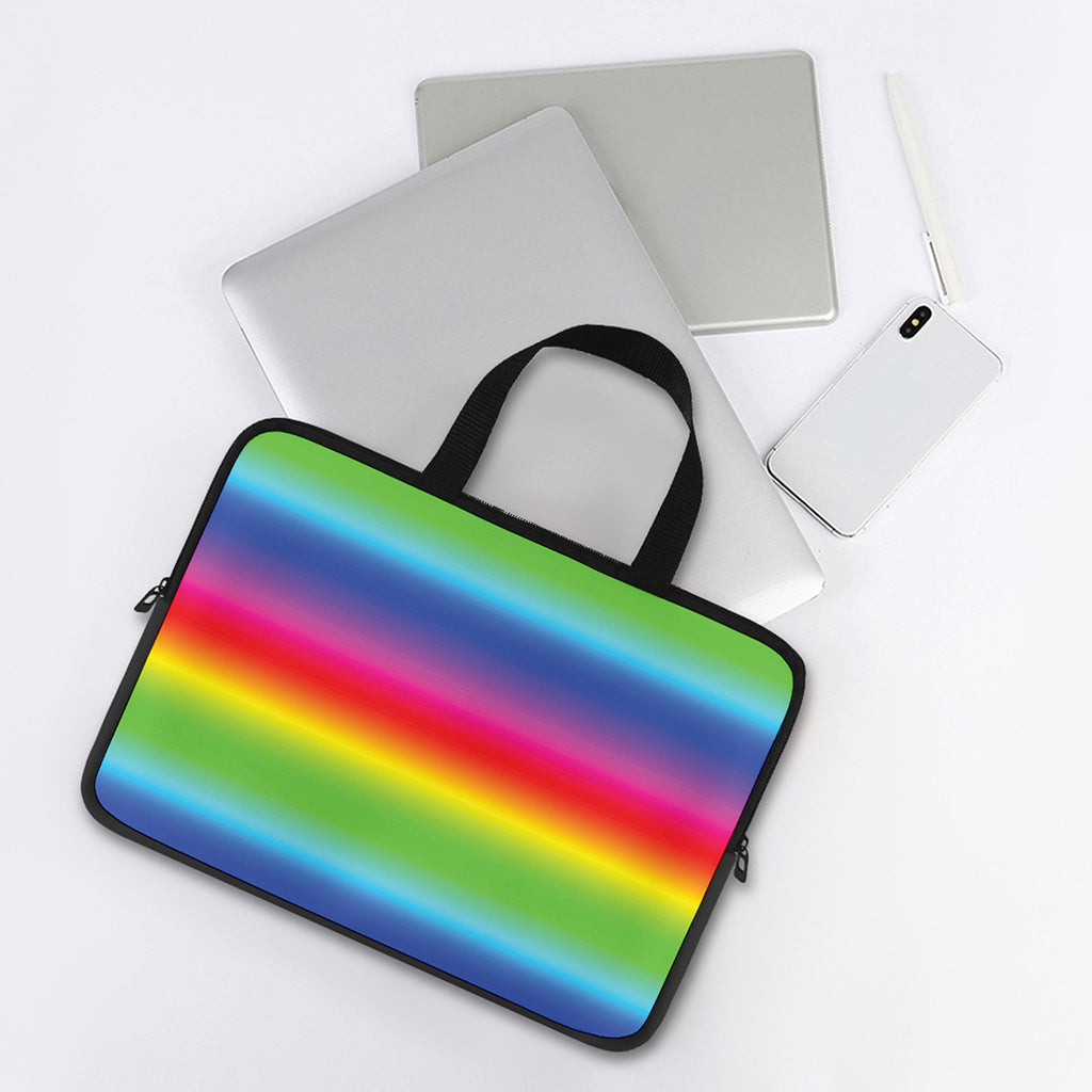 Rainbow Print Laptop Sleeve With Handle