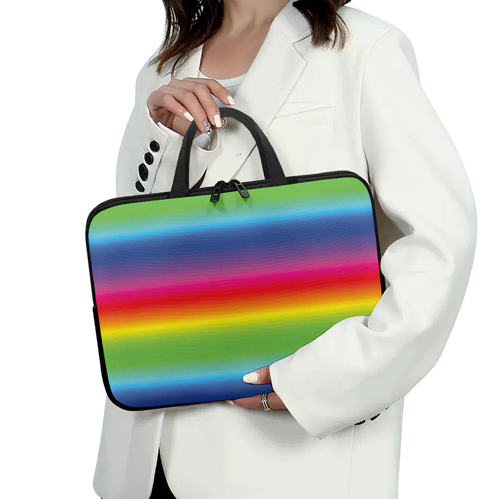 Rainbow Print Laptop Sleeve With Handle