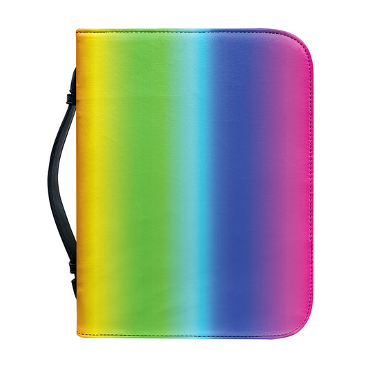 Rainbow Print Leather Bible Cover