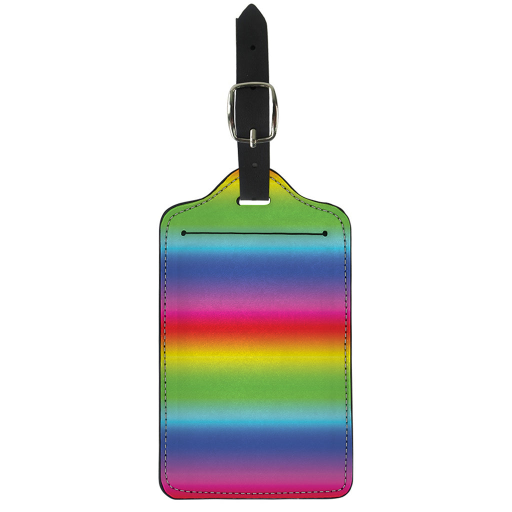Rainbow Print Luggage Tag
