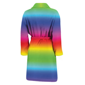 Rainbow Print Men's Bathrobe