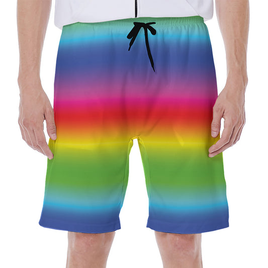 Rainbow Print Men's Beach Shorts
