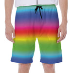 Rainbow Print Men's Beach Shorts