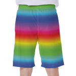 Rainbow Print Men's Beach Shorts