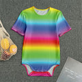 Rainbow Print Men's Bodysuit