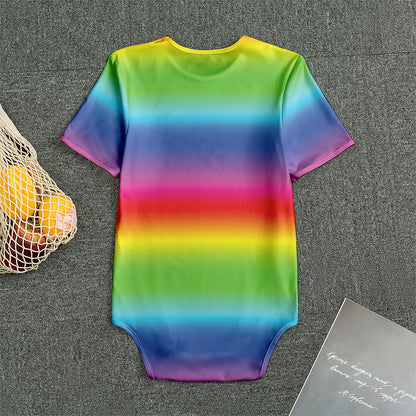 Rainbow Print Men's Bodysuit