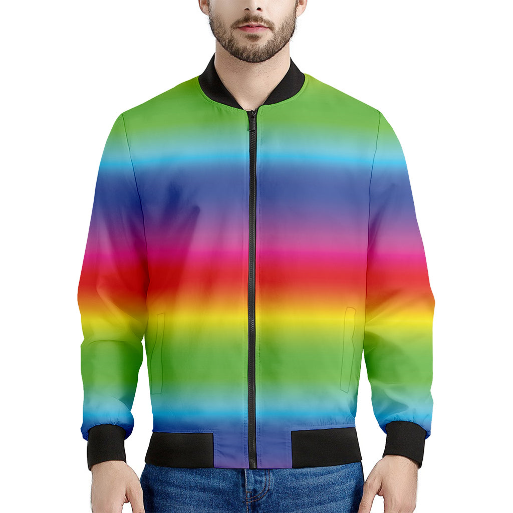 Rainbow Print Men's Bomber Jacket