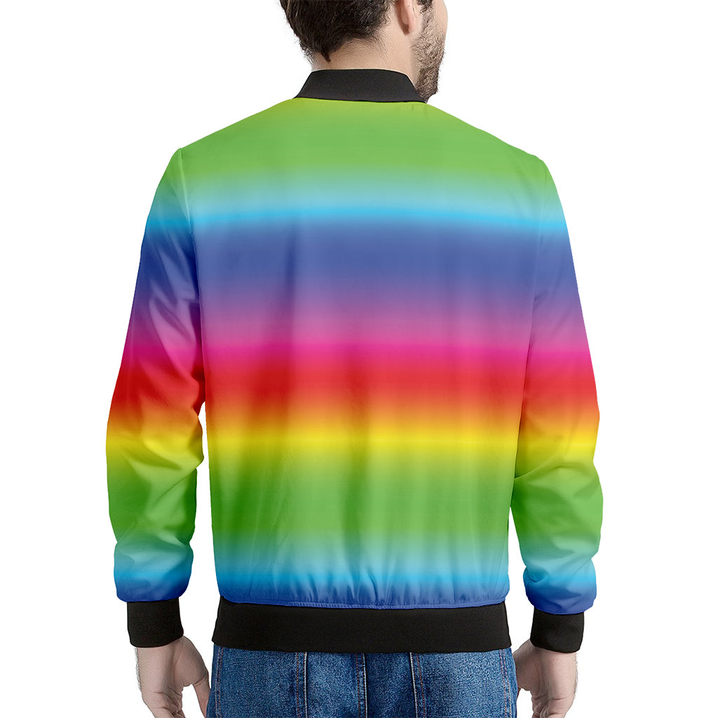 Rainbow Print Men's Bomber Jacket