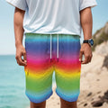 Rainbow Print Men's Cargo Shorts