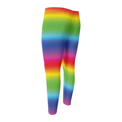Rainbow Print Men's Compression Pants