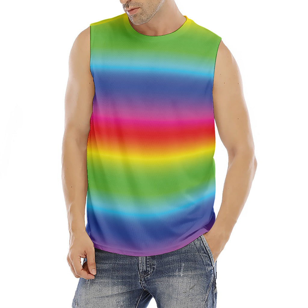 Rainbow Print Men's Fitness Tank Top