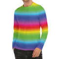 Rainbow Print Men's Long Sleeve Rash Guard