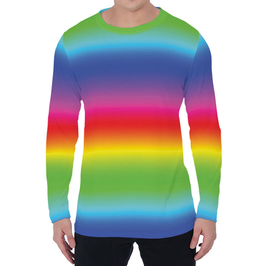 Rainbow Print Men's Long Sleeve T-Shirt