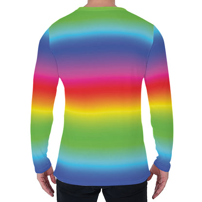 Rainbow Print Men's Long Sleeve T-Shirt