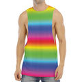 Rainbow Print Men's Muscle Tank Top