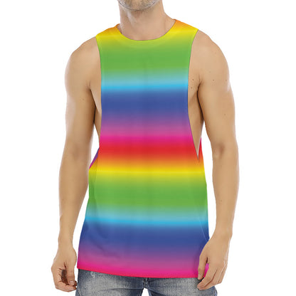 Rainbow Print Men's Muscle Tank Top