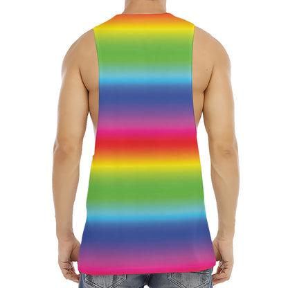 Rainbow Print Men's Muscle Tank Top