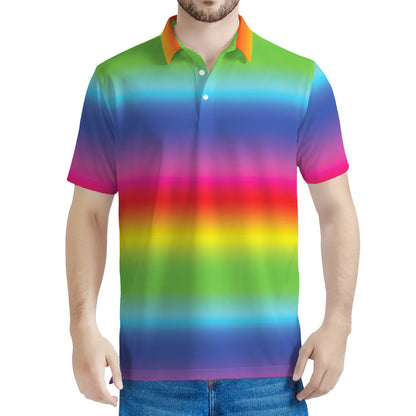 Rainbow Print Men's Polo Shirt