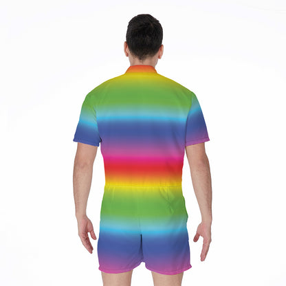 Rainbow Print Men's Rompers
