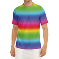 Rainbow Print Men's Short Sleeve Rash Guard