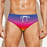 Rainbow Print Men's Swim Briefs